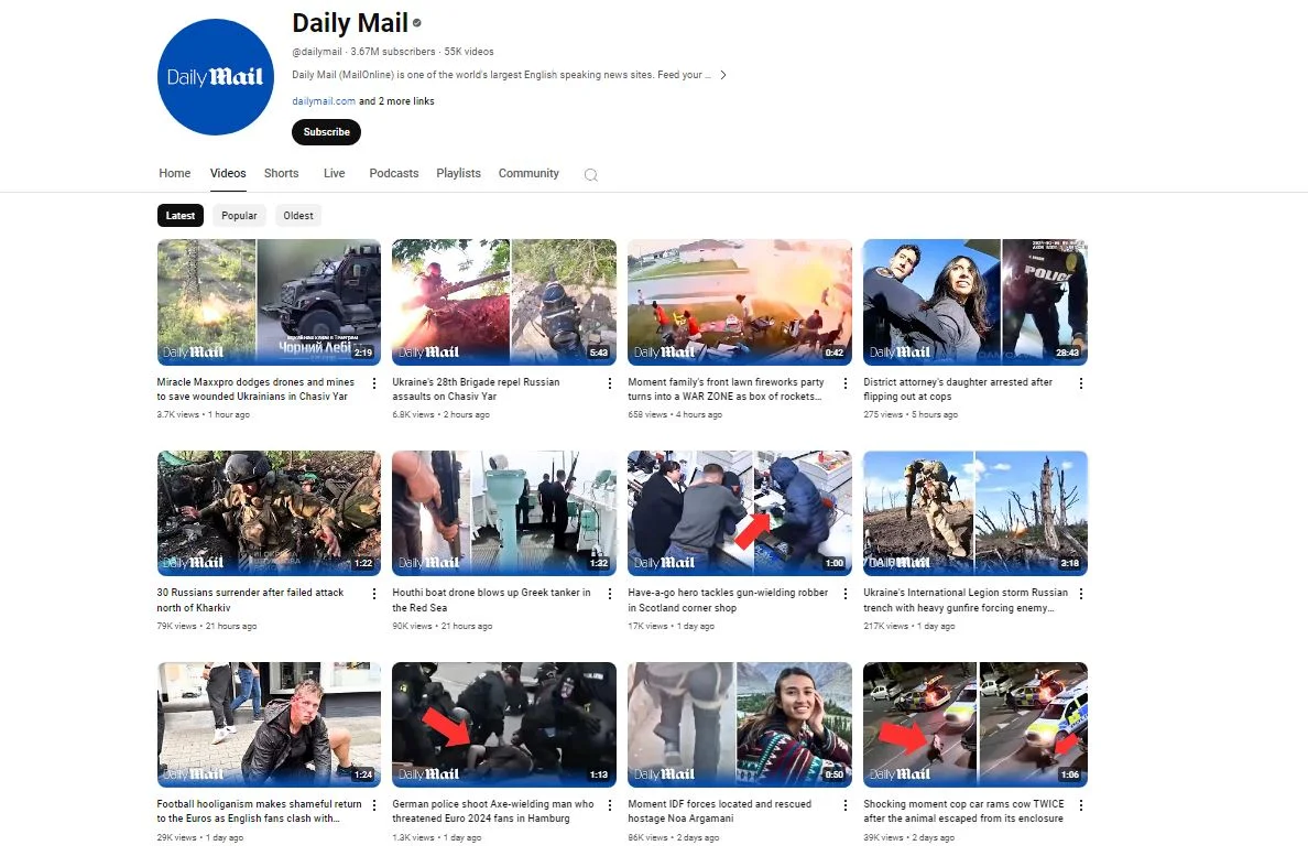 daily mail video lunghi youtube