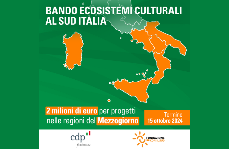 bando Ecosistemi culturali al Sud Italia cdp