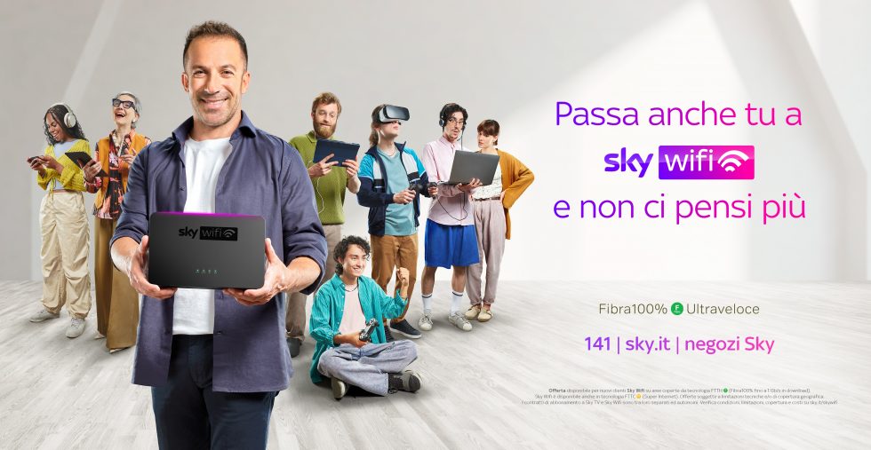 Alessandro Del Piero diventa il volto di Sky WiFi