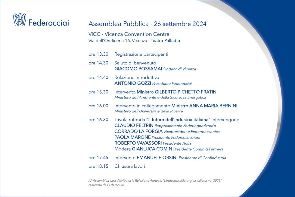 Assemblea Pubblica di Federacciai