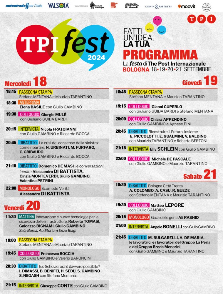 Programma Tpi Fest Bologna 2024