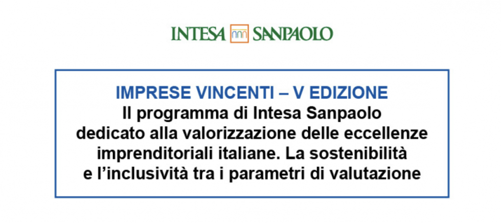 intesa sanpaolo imprese vincenti v edizione