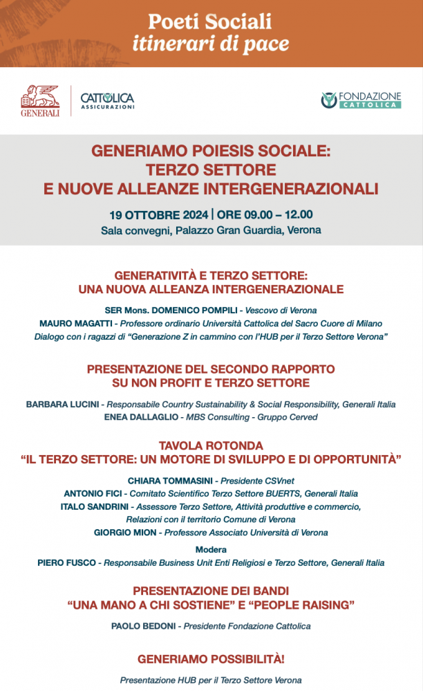 poeti sociali generali fondazione cattolica