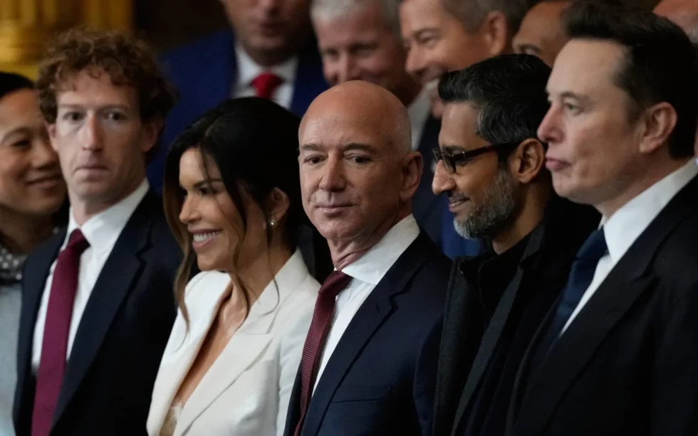 Musk Zuckerberg Pichai CEOs attending Trump inauguration. Photo FMT Free