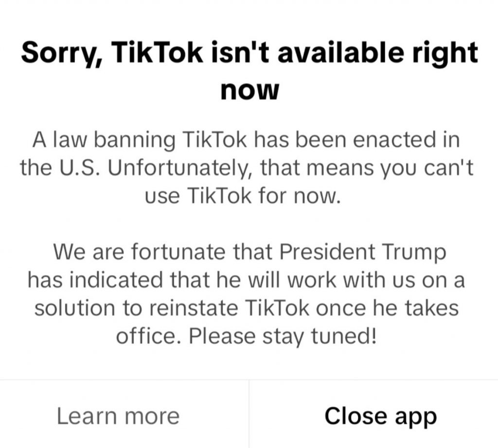 TikTok banned